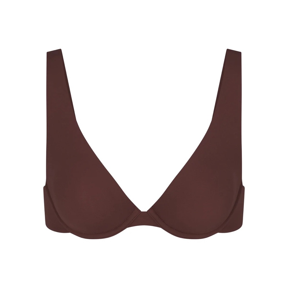 SKIMS | FITS EVERYBODY UNLINED APEX PLUNGE BRA - COCOA